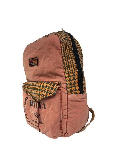 Old Cotton Cargo Kaliteli Vintage Tek Gözlü Disayn Sırt Gezi Çantası Kc Harley Bag 5097 Kırmızı