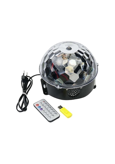 Ledx Gm-0803b Sihirli Led Dönen Disko Topu Hoparlör Kablosuz Usb/mp3/bluetooth Kumandalı 360 Derece Renkli