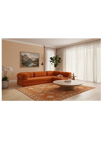 Herev 300x200 Süngerli Köşe Koltuk Takımı Fitilli Kadife Kumaşlı Yatak olabilir Şark Köşe Turuncu Herev 300x200 Süngerli Köşe Koltuk Takımı Fitilli Kadife Kumaşlı Yatak olabilir Şark Köşe Turuncu