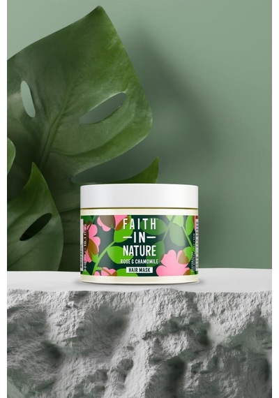Faith in Nature %99 Doğal Gül & Papatya Normal & Kuruya Dönük Saçlar İçin Onarıcı Saç Bakım Maskesi 300 ML