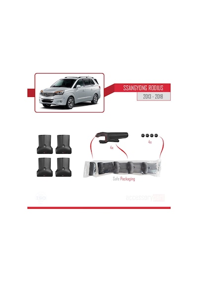 Ssangyong Rodius 2013-2018 Arası Fly Model Ara Atkı Tavan Barı Gr