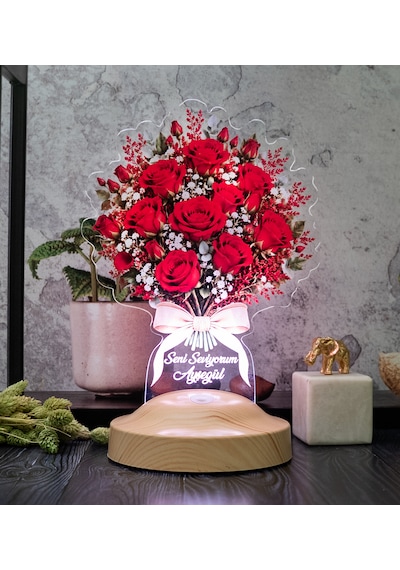 Kırmızı Güller Aşk Buketi Led Lamba Kişiye Özel Kadına, Eşe Ve Sevgiliye Romantik Hediye, Işıklı Solmayan Gül Çiçek Buketi Kırmızı Güller Buketi Kırmızı Güller Aşk Buketi Led Lamba Kişiye Özel Kadına, Eşe Ve Sevgiliye Romantik Hediye, Işıklı Solmayan Gül Çiçek Buketi Kırmızı Güller Buketi