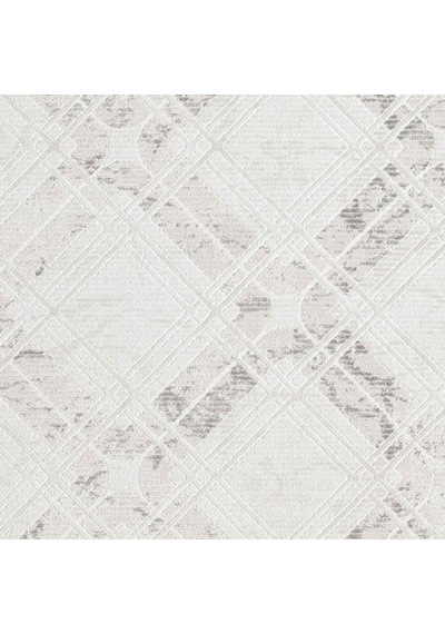 Beyaz Gri Baklava Geometrik Modern Halı - Ng5117gv