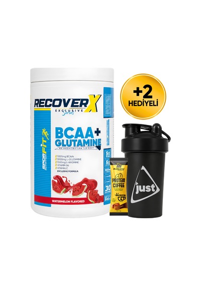 Sporfit Nutrition Recoverx Bcaa Amino Asit Tozu + L-glutamine 540 Gr Glutamin 30 Servis Karpuz + Shaker + Protein Kahve Hediyeli