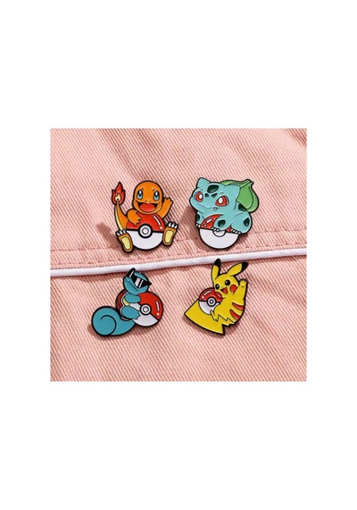 Pokemon Kadın Broş, Çocuk Broş, İğneli Broş Klipsli Broş Yaka Broşu Çeket Yaka İğnesi, Mineli B270