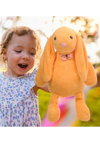 Uyku Arkadaşım Uzun Kulak Bunny Peluş Tavşan 65 Cm Turuncu