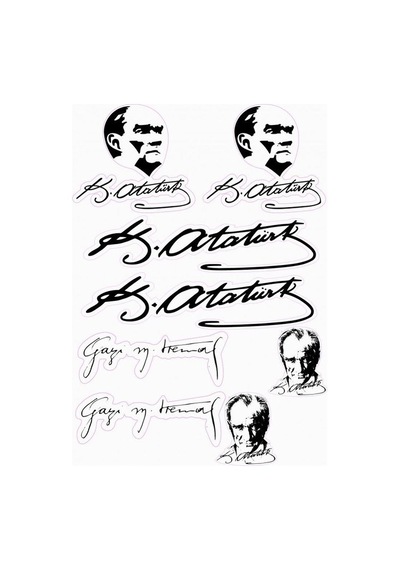 Sticker Seti A4 K.atatürk 18 Parça - Universal