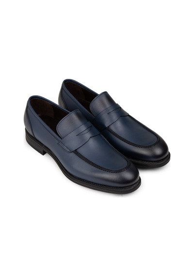 Deery Erkek Hakiki Deri Lacivert Klasik Loafer Ayakkabı - 01995mlcvc01 Lacivert