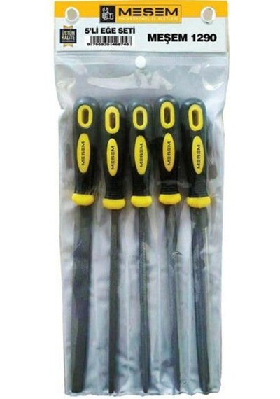 32 Cm Büyük Boy 5 Li Eğe Seti Meşem Marka