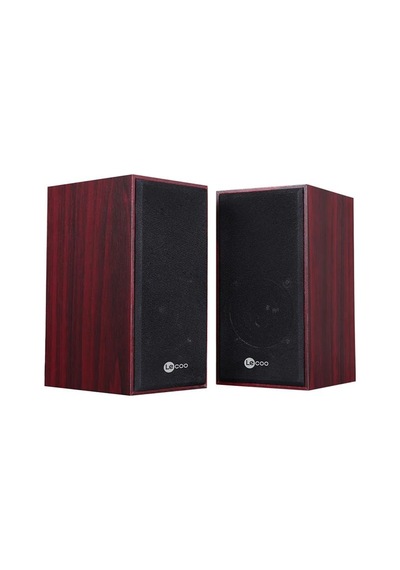 Lecoo,   Ds105 6w Ahşap Gövdeli Masaüstü Stereo Hoparlör - Usb + 3.5mm Jack Girişli Pc Hoparlörü