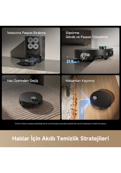 Dreame Matrix 10 Ultra 30.000Pa Emiş Gücü Robot Süpürge Siyah