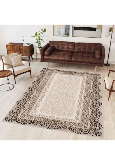 Rovigo Home Dijital Baskı Yıkanabilir Kaymaz Taban Salon Halısı RVG0337 Çok Renkli
