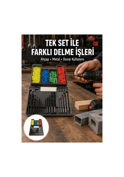 Matkap Ucu Seti Organizerli Çok Amaçlı Delme Uçları Yeni Nesil - Hs08377085-1375