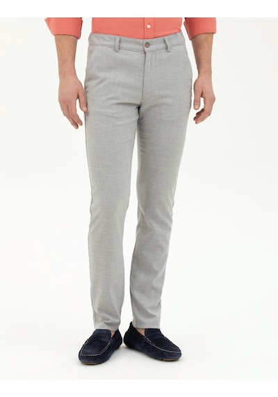 Pierre Cardin Erkek Gri Kanvas / Chino Pantolon 50288509-vr024 Gri