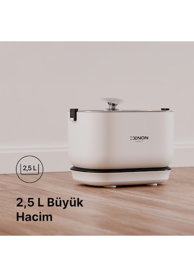 Xenon Smart Kedi Su Pınarı | Bataryalı, Çelik Su Tepsili, Kablosuz, Sensörlü, 5200mAh, 2.5Lt, Su Çeşmesi (X8653)