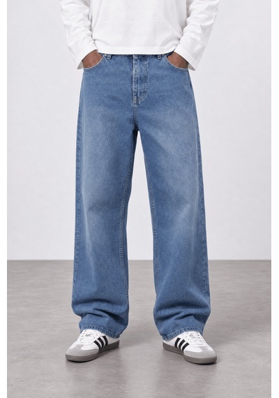 Respire Erkek Baggy Jean Açık Mavi