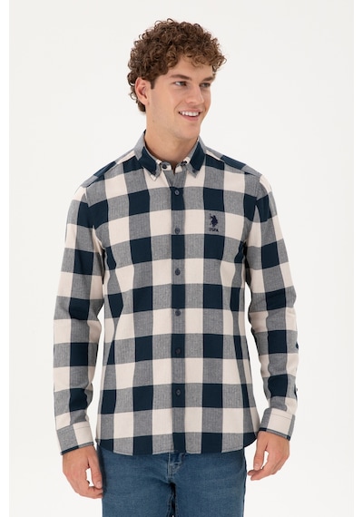 U.s. Polo Assn. Erkek Lacivert Gömlek Desenli 50296085-vr033 Lacivert