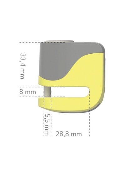 Auvray Alarmlı Disk Kilidi 6 Mm 120db Sarı-siyah B-lock06 Mini