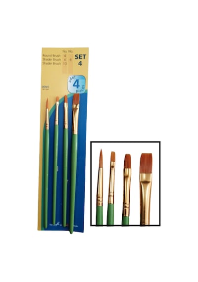 Sentetik Fırça Seti Academy Dove 4 Lü Fırça Seti 1 Paket N11.3505