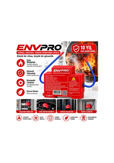 Isı - Sıcak Aerosol Otomatik Yangın Söndürme Cihaz Emv-5687 4801
