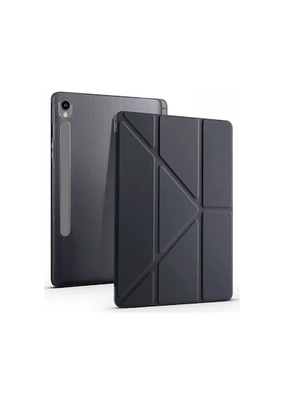 Uray Store Samsung Galaxy Uyumlu Tab S10 Fe Plus 13.1 Kalemlikli Mars Tablet Kılıfı - Siyah Arka Kapak