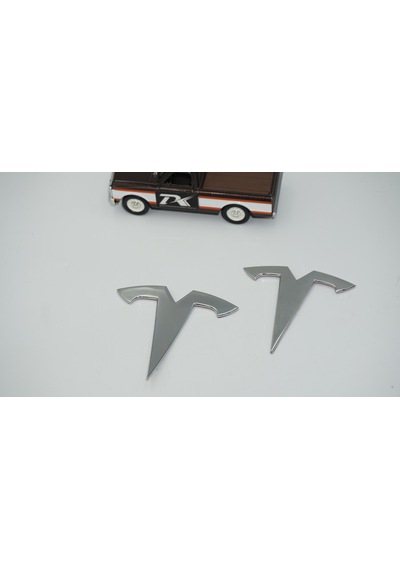 Dk Tuning Tesla Model Y Logo Krom Metal Rozet Amblem Arma Seti Bagaj Arma
