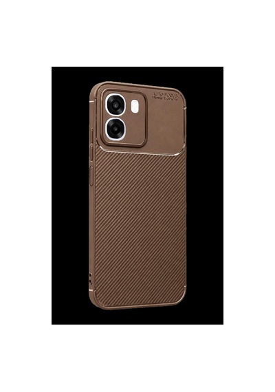 Oppo Oppo A6t 5g Auto Focus Karbon Kapak - Kahverengi