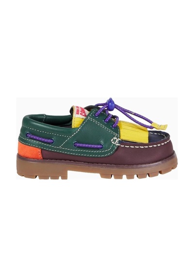 Bobo Choses X Camper Compas Nautic Çocuk, Deri Tasarım Tekne Ayakkabısı Çok Renkli