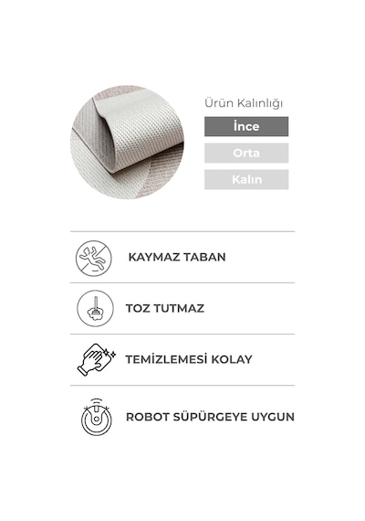 Solenne Bej/krem Desenli Pamuk Lateks Taban Mutfak, Salon Mutfak Oturma Odası Koridor Halısı