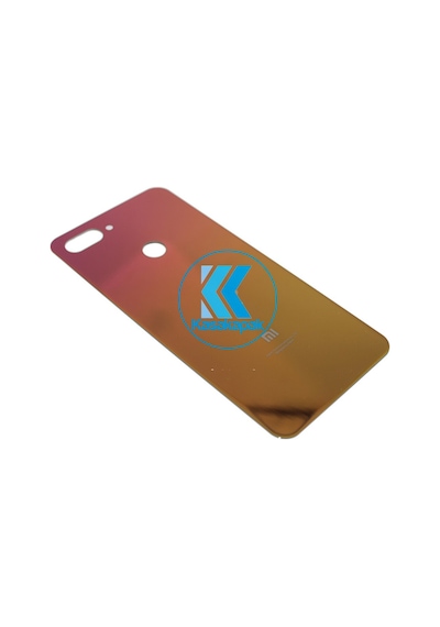 Xiaomi Mi 8 Lite Arka Kapak Yapışkanlı Pil Batarya Kapağı Cam