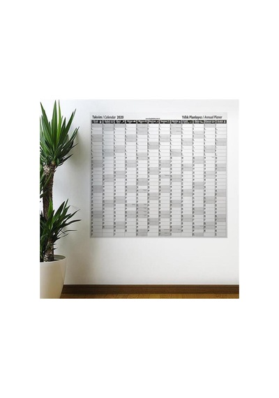 2020 Yıllık Planlayıcı Manyetik Duvar Stickerı Takvim 110x100 Cm 5671 Çok Renkli Çok Renkli