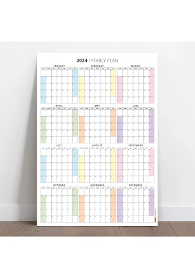 2026 Amerikan Standardı Takvim, Yıllık Planlayıcı Duvar Takvimi, Sunday Start Wall Planner