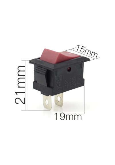 Ic-120A Mini Işıksız Anahtar 2P 2 Bacaklı Kırmızı 5 Adet