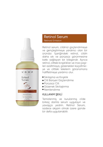 Voop Retinol Onarıcı ve Besleyici Bakım Serumu 30 ML