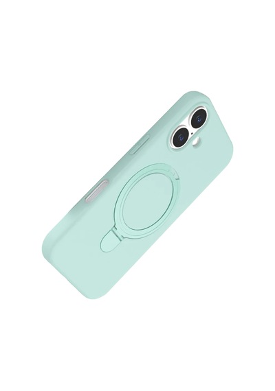 Apple İphone 16 Plus Regal Magsafe Standlı Kapak - Su Yeşili 0.2M-Çok Renkli