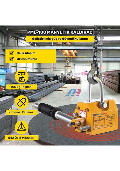 Pml-100 Manyetik Kollu Kaldıraç - 100 Kg Güç