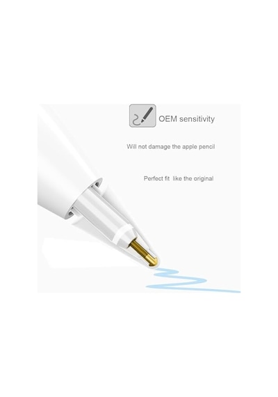 Pencil Uyumlu Silikon Yedek Uç, 1. Nesil / 2. Nesil/pro/usb-c İçin, İpad Pro/air/mini Uyumlu Beyaz