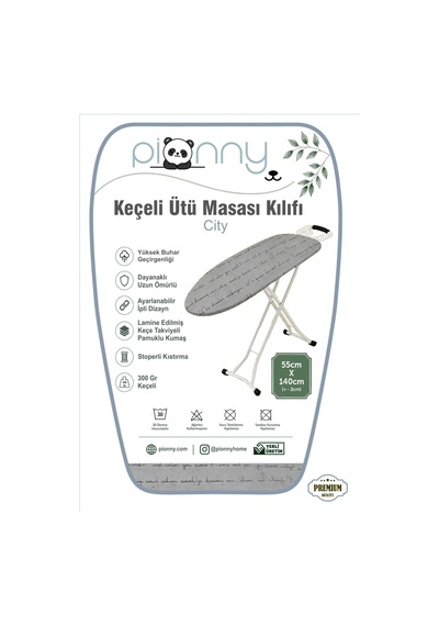 Pionny Keçeli Ütü Masası Kılıfı - 55x140 Cm - City Çok Renkli