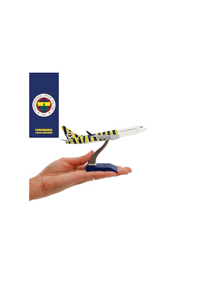 Zekupp Boeing 737-800 1/250 Ölçek Fenerbahçe Lisanslı Çubuklu Tasarım Maket Uçak
