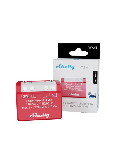 Shelly Wave 1pm Mini Lr Güç Ölçümlü Z-wave Akıllı Röle