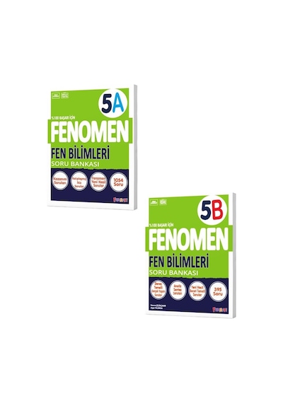 5. Sınıf Fenomen Fen Bilimleri Soru Bankası 5a - Fen Bilimleri Soru Bankası 5b 2'li Set