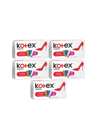 Kotex Tampon Normal 80 Li Set 5pk 16