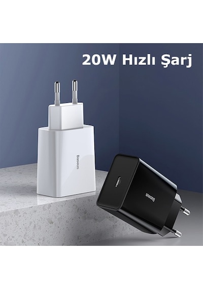 Baseus 20w Type C Hızlı Şarj Adaptörü Mini Baseus 20w Type C Hızlı Şarj Adaptörü Mini