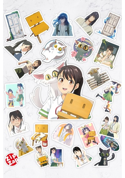 Suzume No Tojimari Anime Telefon Laptop Bullet Journal Yapışkanlı Folyo Sticker Paketi 25 Adet Çok Renkli