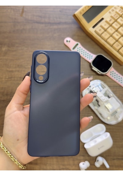 Samsung Galaxy S25 Edge Uyumlu Süper İnce Mat Ultra Thin Silikon Kılıf Lacivert