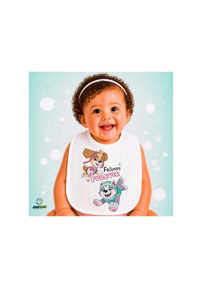Paw Patrol Keten Bebek Mama Önlüğü Yumuşak - Emici - Yıkanabilir - Özel Tasarım P146 Çok Renkli