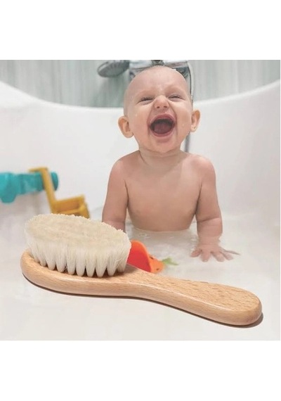 Hubrendy Emin Keçi Kılı Organik Bebek Banyo Tarağı Diğer