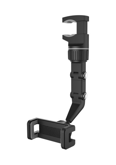 Araç Oto Dikiz Aynası Çok Amaçlı Telefon Tutucu 360 Derece Dönebilir 1-black