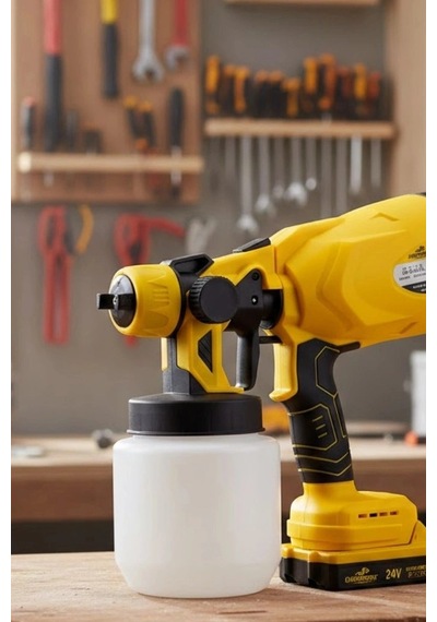 Akülü Boya Püskürtme Tabancası Ayarlanabilir Sprey Uçlu Şarjlı Boyama Aleti Bx-316025