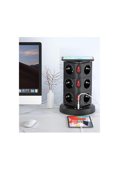 Akıllı Priz 12xpriz 3xusb 2.4 Amper Wireless Kablolu Priz